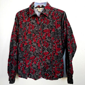 Woolrich Blouse Gray /Red Cotton Shirt ~ Size L